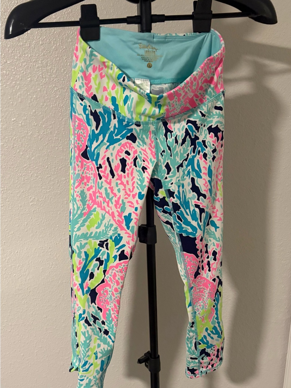 Lilly Pulitzer Crop Leggings - Pink and Navy - X-Small